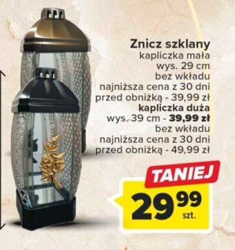 Carrefour Znicz szklany oferta