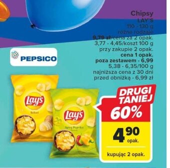 Carrefour Chipsy LAY'S 110-130 g oferta