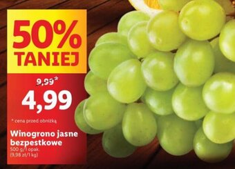 Lidl Winogrono jasne bezpestkowe 500 g oferta