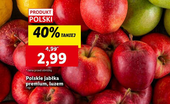 Lidl Polskie jabłka premium, luzem 1 kg oferta