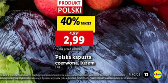 Lidl Polska kapusta czerwona, luzem 1 kg oferta