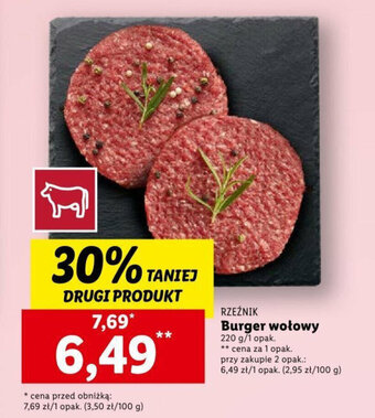 Lidl Burger wołowy 220 g oferta