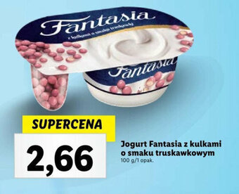 Lidl Jogurt Fantasia z kulkami o smaku truskawkowym 100 g oferta