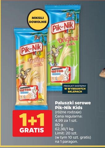 Netto Paluszki serowe pik-nik kids oferta
