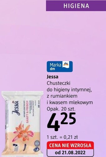 Chusteczki do higieny intymnej jessa