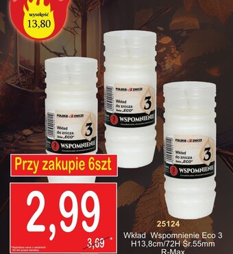 Wkład do zniczy r-max