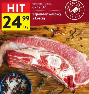 Intermarche Szponder wołowy z kością 1kg oferta