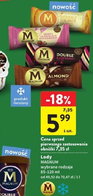 Intermarche Lody MAGNUM 85-120ml oferta