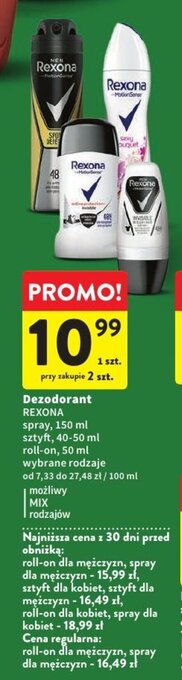 Intermarche Dezodorant REXONA spray 150 ml oferta