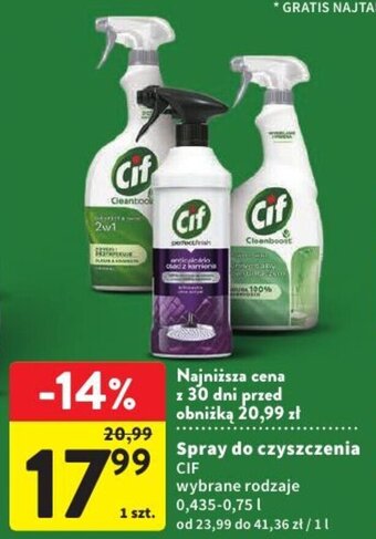 Intermarche Spray do czyszczenia Cif 0,435-0,75l oferta