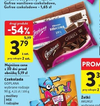 Intermarche Czekolada GOPLANA 90 g oferta