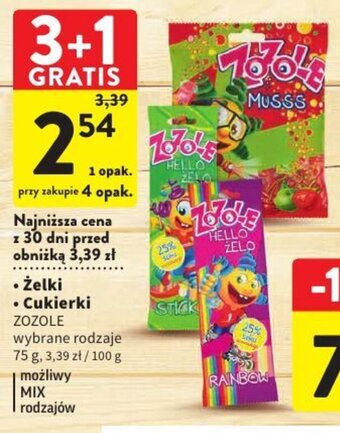 Intermarche Żelki/Cukierki ZOZOLE 75g oferta