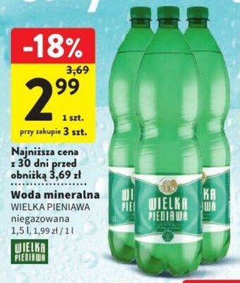Woda mineralna WIELKA PIENIAWA 1,5l