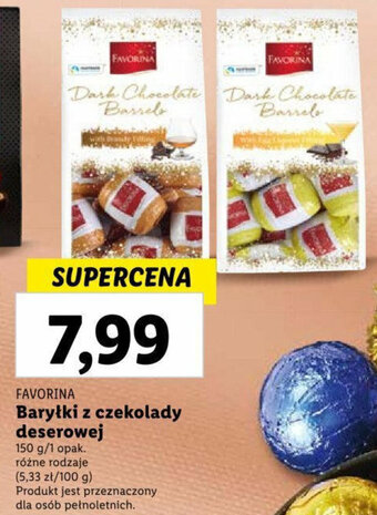 Lidl Baryłki z czekolady deserowej 150 g oferta