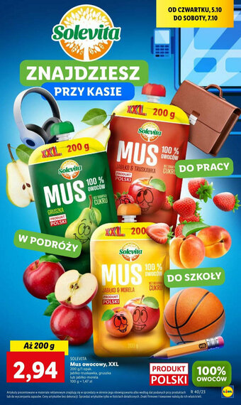 Lidl Mus owocowy, XXL 200 g oferta