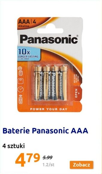 Action Baterie Panasonic AAA 4 szt. oferta