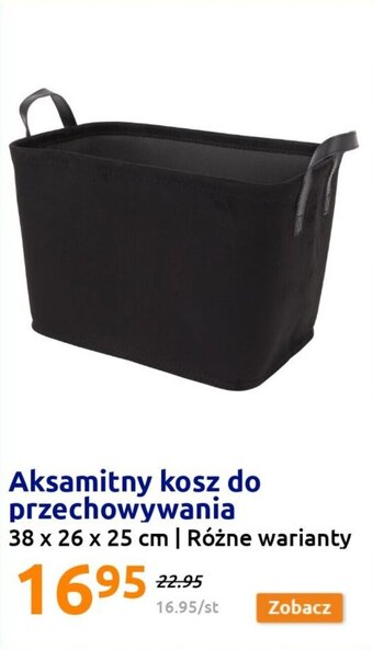 Action Aksamitny kosz do przechowywania oferta