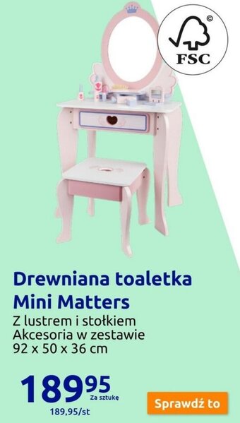 Action Drewniana toaletka Mini Matters oferta