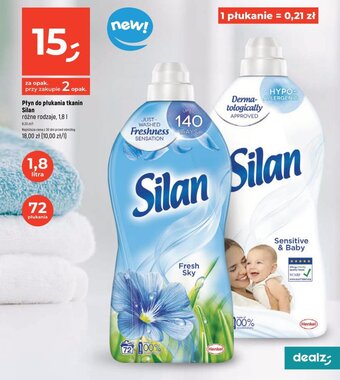 Dealz Płyn do płukania tkanin Silan 1,8l oferta