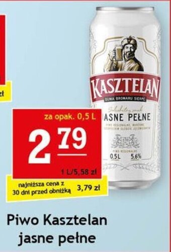 Gram Market Piwo Kasztelan jasne pełne 0,5l oferta