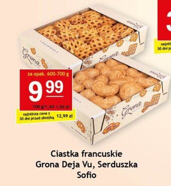 Gram Market Ciastka francuskie Grona Deja Vu, Serduszka Sofio 600-700g oferta