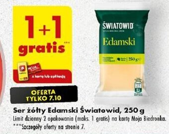 Biedronka Ser żółty Edamski Światowid, 250 g oferta