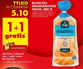 Biedronka BUŁECZKI ŚNIADANIOWE PANO, 400 G oferta