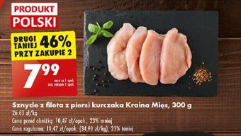 Biedronka Sznycle z fileta z piersi kurczaka Kraina Mięs, 300 g oferta