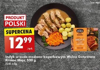 Biedronka Indyk w sosie maślano-koperkowym Wolno Gotowane Kraina Mies, 500 g oferta