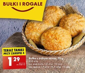 Biedronka Bułka z żółtym serem, 70 g oferta
