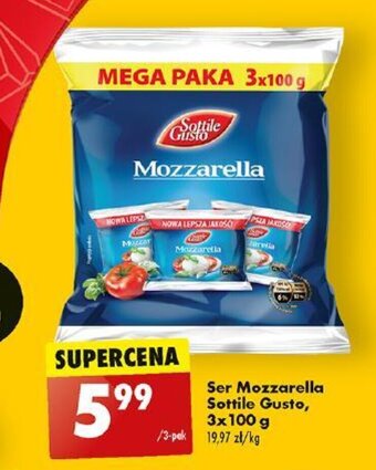 Ser Mozzarella Sottile Gusto, 3x 100 g