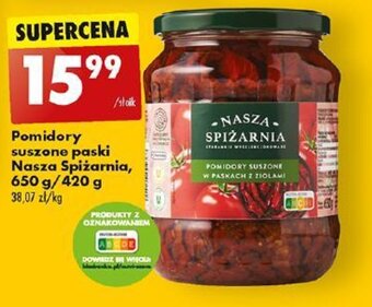 Biedronka Pomidory suszone paski Nasza Spiżarnia, 650 g/420 g oferta