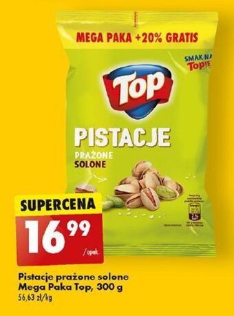 Biedronka Pistacje prażone solone Mega Paka Top, 300 g oferta