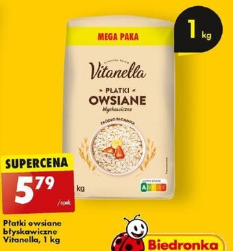 Biedronka Płatki owsiane błyskawiczne Vitanella, 1 kg oferta