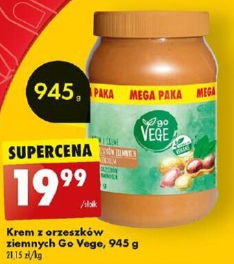 Biedronka Krem z orzeszków ziemnych Go Vege, 945 g 21,15 zł/kg oferta