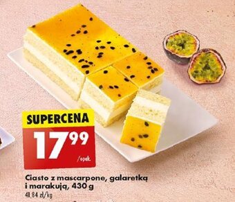 Biedronka Ciasto z mascarpone, galaretką i marakują, 430 g oferta