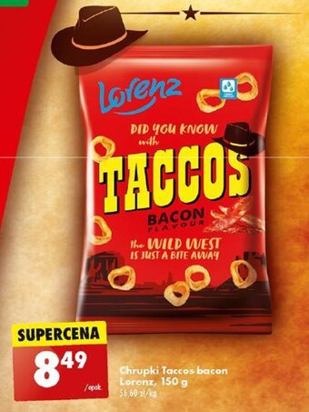 Biedronka Chrupki Taccos bacon Lorenz, 150 g oferta