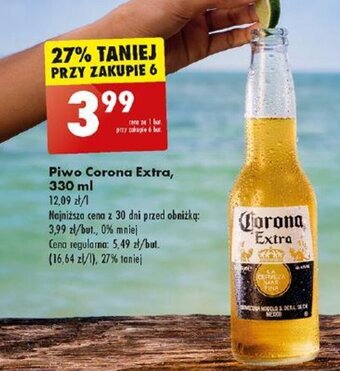 Biedronka Piwo Corona Extra, 330 ml oferta