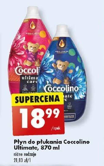 Biedronka Płyn do płukania Coccolino Ultimate, 870 ml oferta