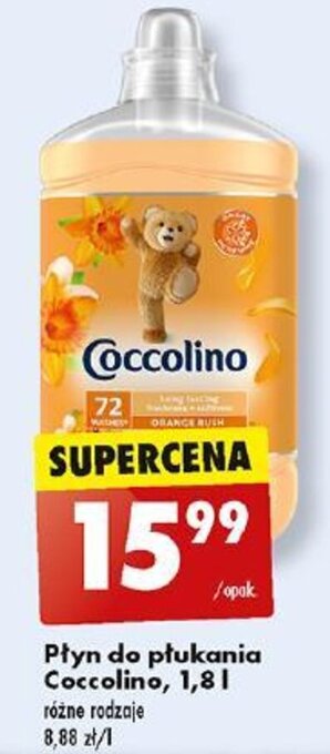 Biedronka Płyn do płukania Coccolino, 1,8 l oferta