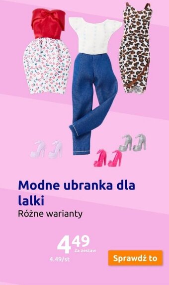 Action Modne ubranka dla lalki oferta