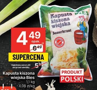 Delikatesy Centrum Kapusta kiszona wiejska Bies 1,1kg oferta