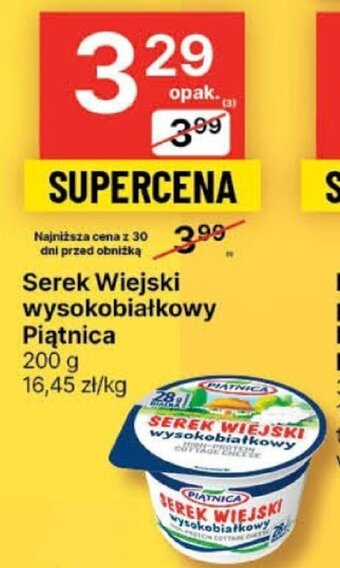 Delikatesy Centrum Serek Wiejski wysokobiałkowy Piątnica 200 g oferta