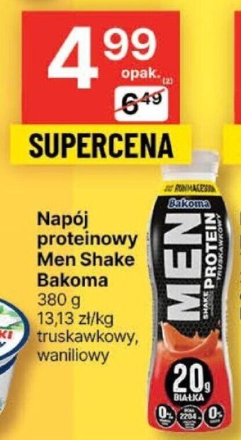 Delikatesy Centrum Napój proteinowy Men Shake Bakoma 380g oferta