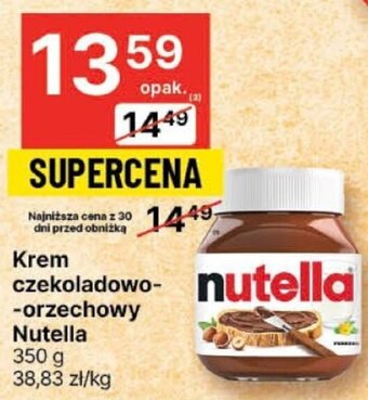 Delikatesy Centrum Krem czekoladowo orzechowy Nutella 350g oferta