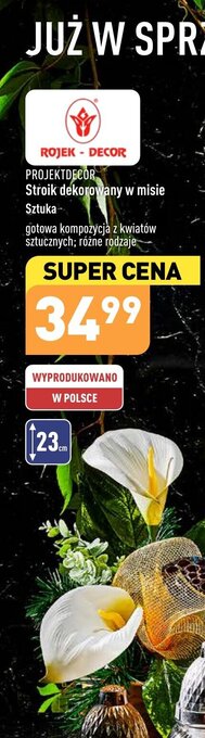 ALDI PROJEKTDECOR Stroik dekorowany w misie oferta