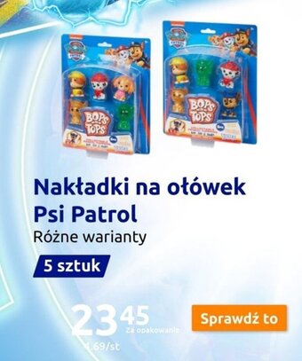 Action Nakładki na ołówek Psi Patrol oferta