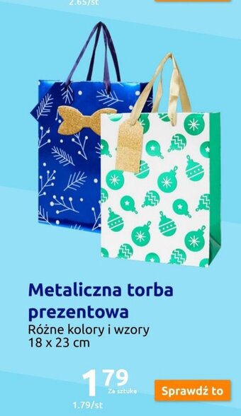 Action Metaliczna torba prezentowa oferta