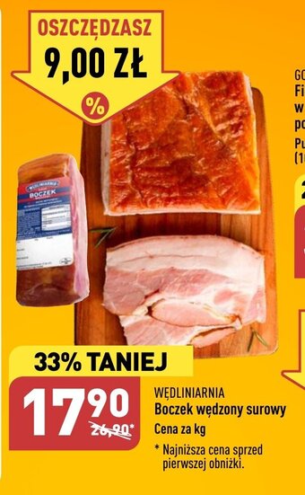 ALDI Boczek wędzony surowy 1 kg oferta