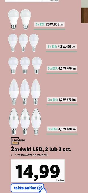 Lidl Żarówki led e14 4.2 w oferta